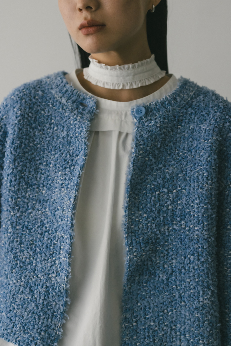 テープヤーンニットカーデ 詳細画像 BLU 6