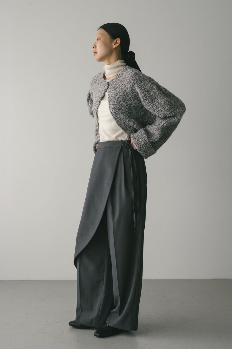 テープヤーンニットカーデ 詳細画像 GRY 2