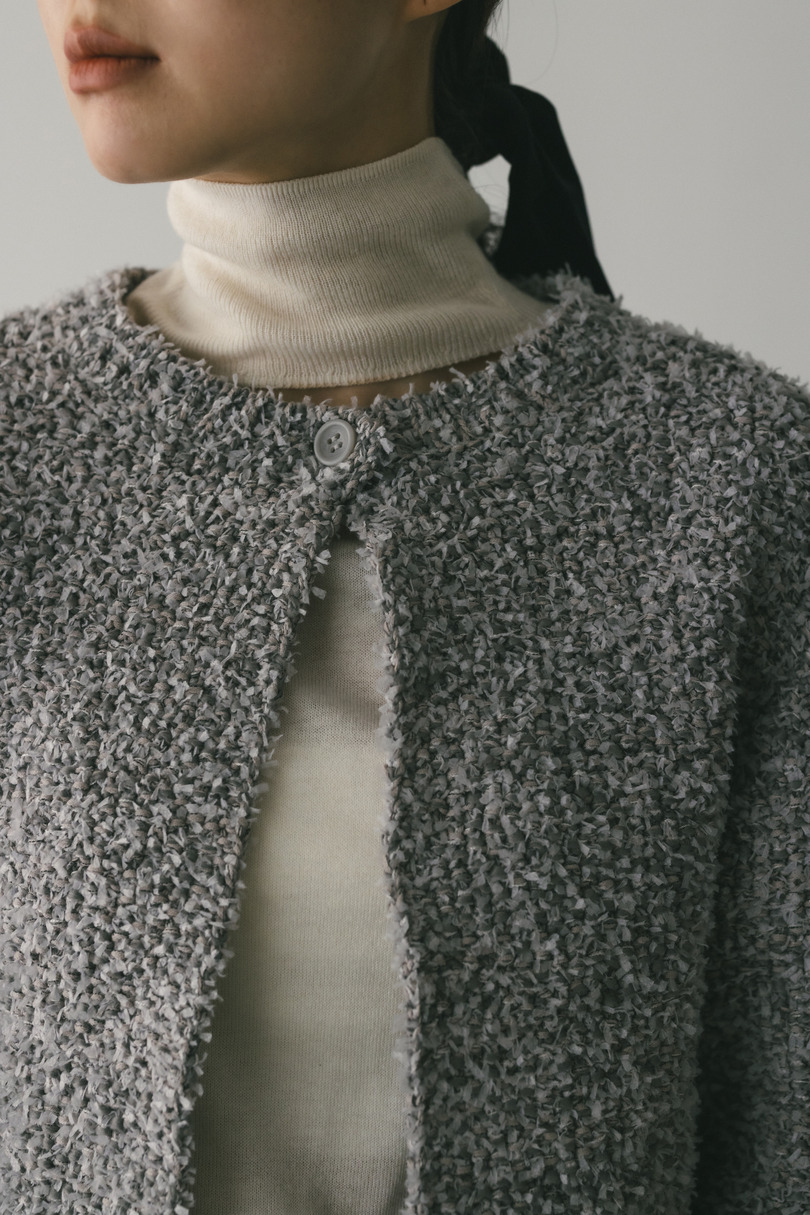 テープヤーンニットカーデ 詳細画像 GRY 5