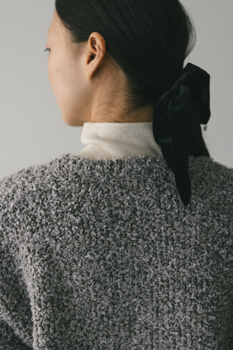 テープヤーンニットカーデ 詳細画像 GRY 7