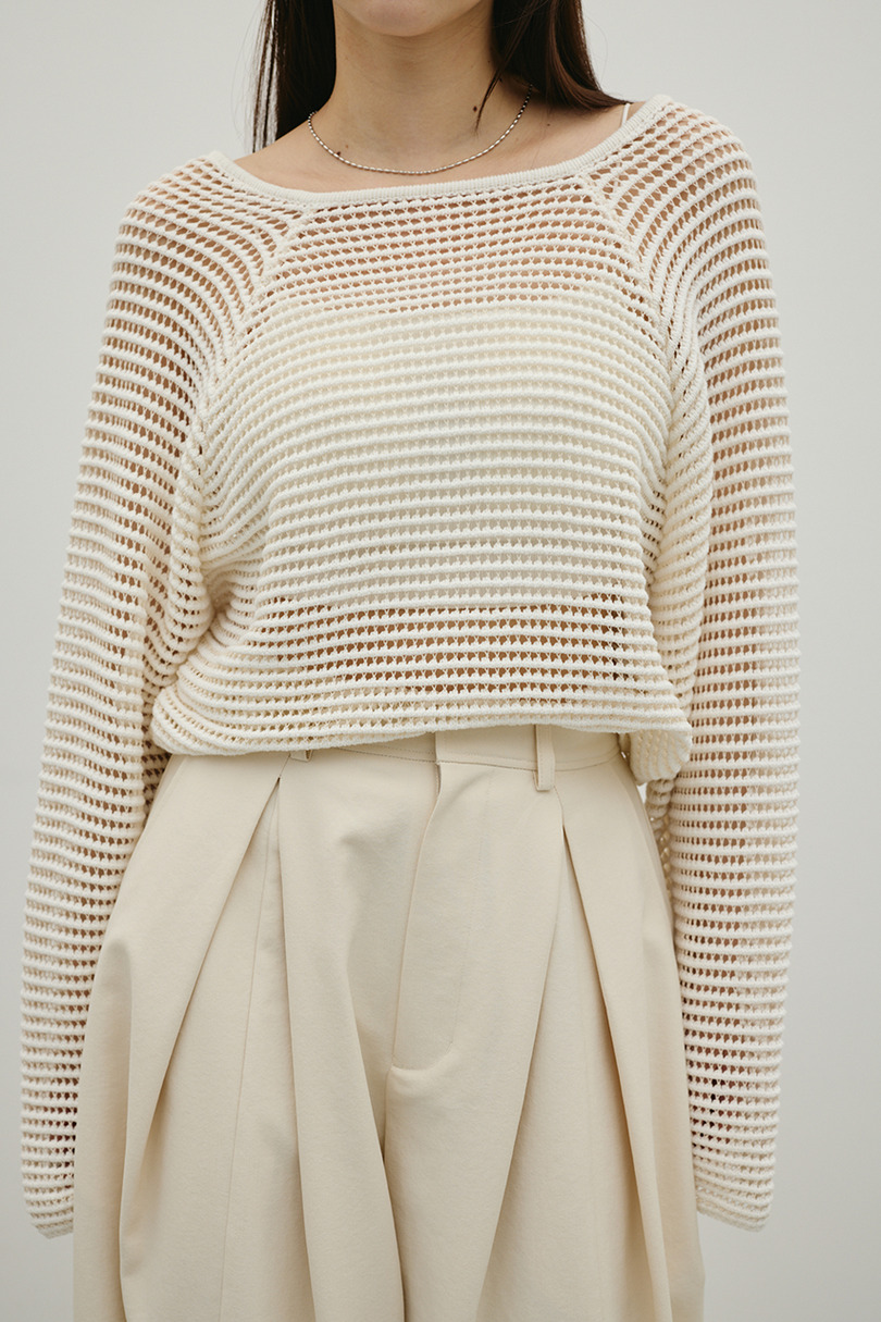 バックオープンメッシュニット 詳細画像 WHT 5