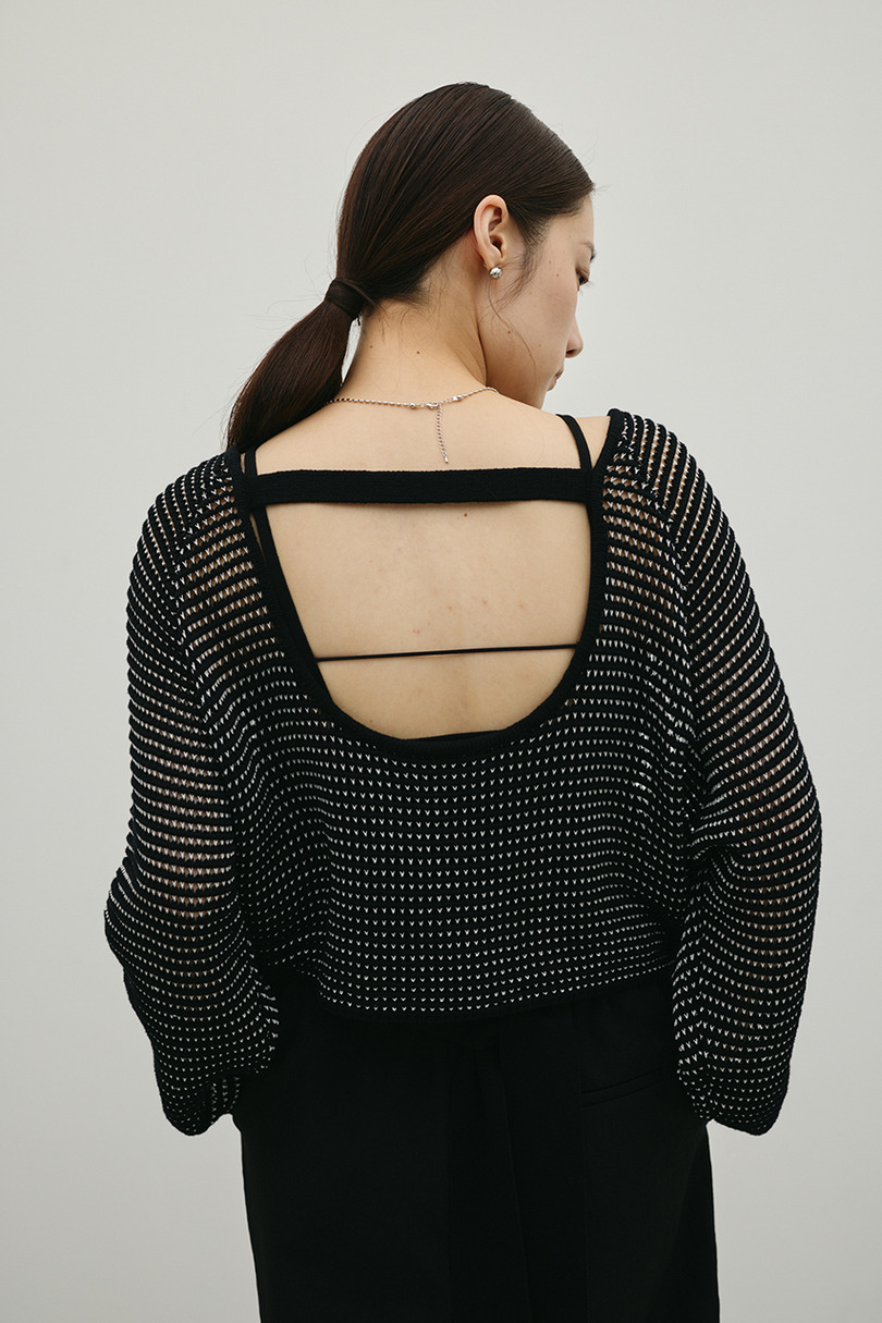 バックオープンメッシュニット 詳細画像 BLK 7