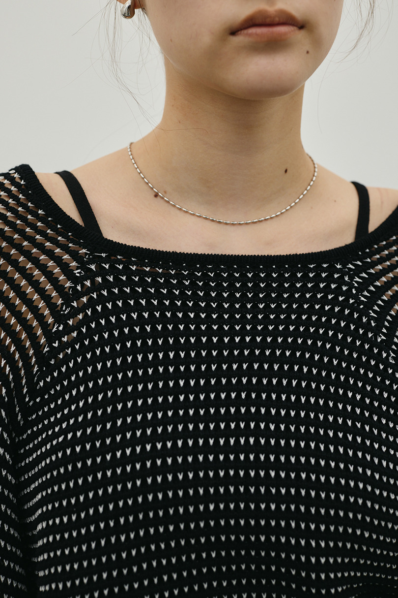 バックオープンメッシュニット 詳細画像 BLK 8