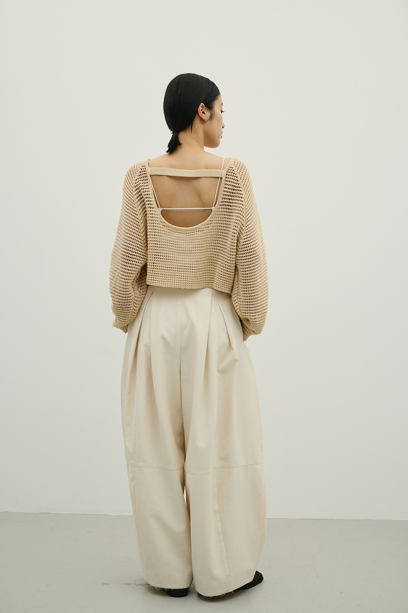 バックオープンメッシュニット 詳細画像 L/BEG 2