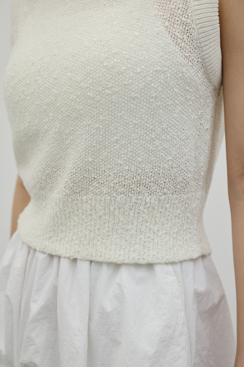 メランジクッションリブニット 詳細画像 WHT 11