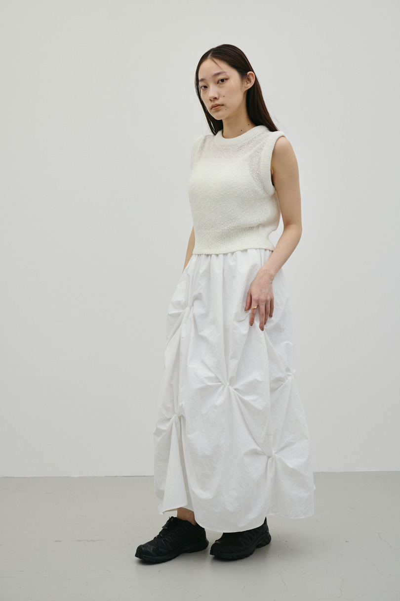 メランジクッションリブニット 詳細画像 WHT 5