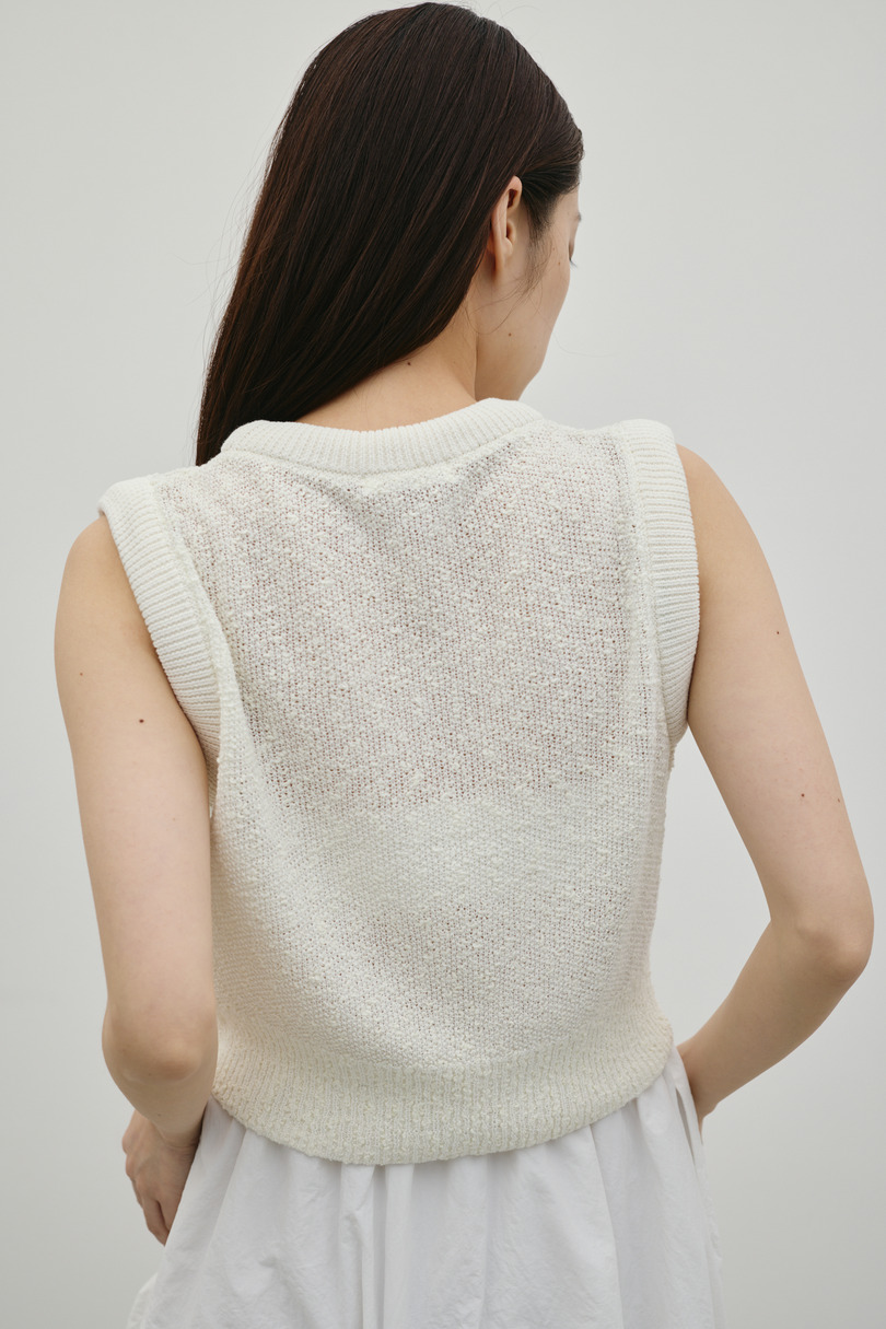 メランジクッションリブニット 詳細画像 WHT 8