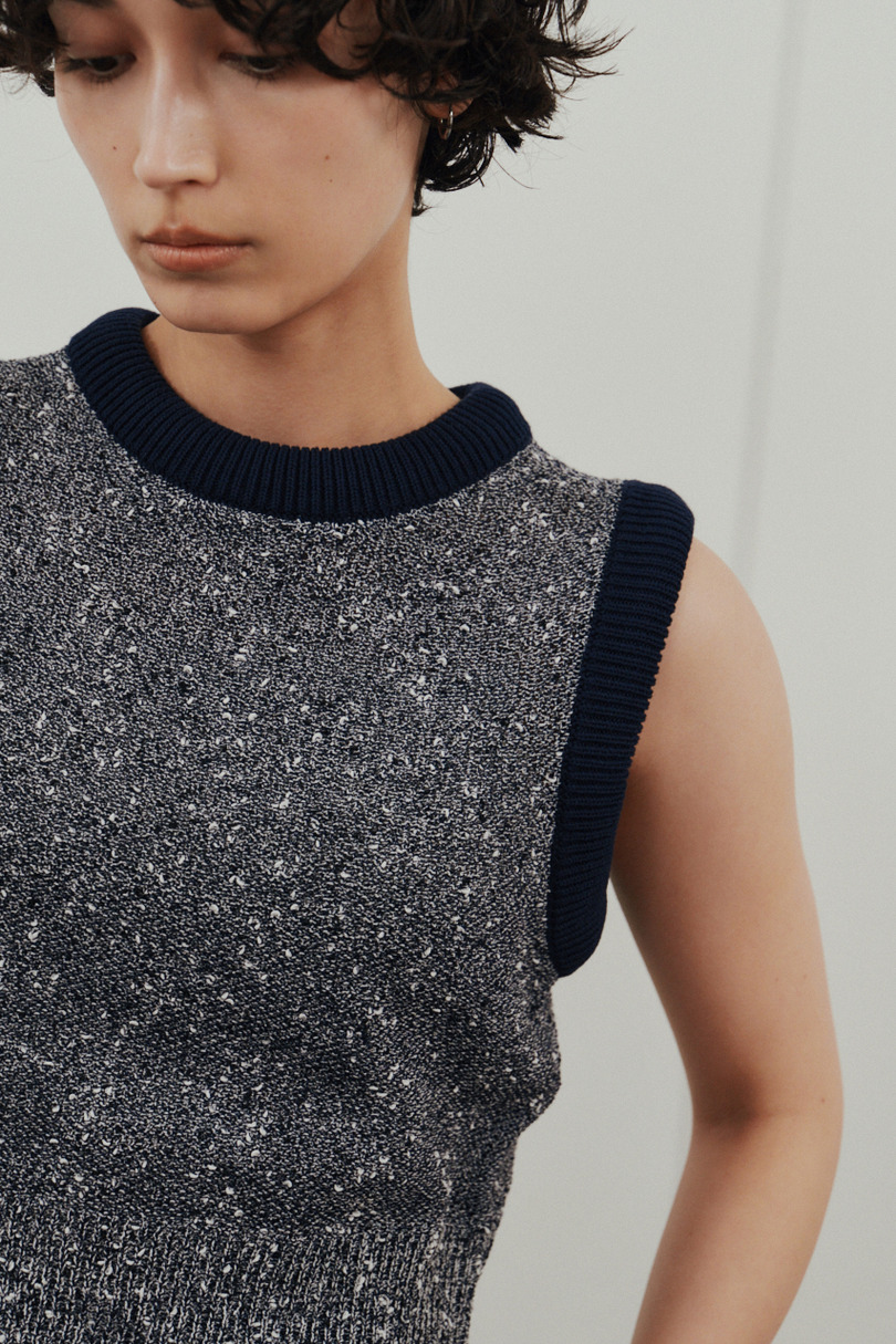 メランジクッションリブニット 詳細画像 柄NVY 6