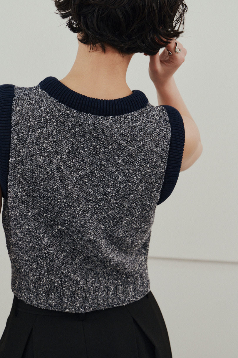 メランジクッションリブニット 詳細画像 柄NVY 9