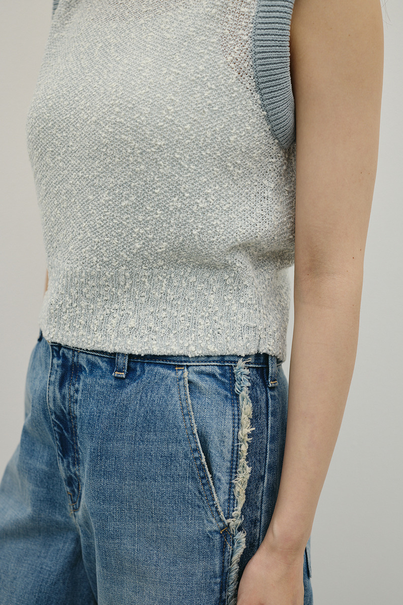 メランジクッションリブニット 詳細画像 柄SAX 10