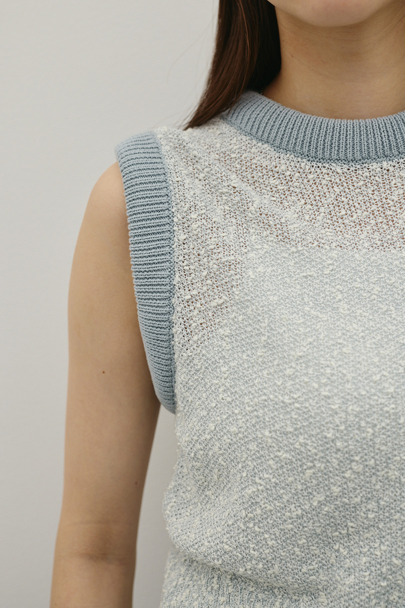 メランジクッションリブニット 詳細画像 柄SAX 9