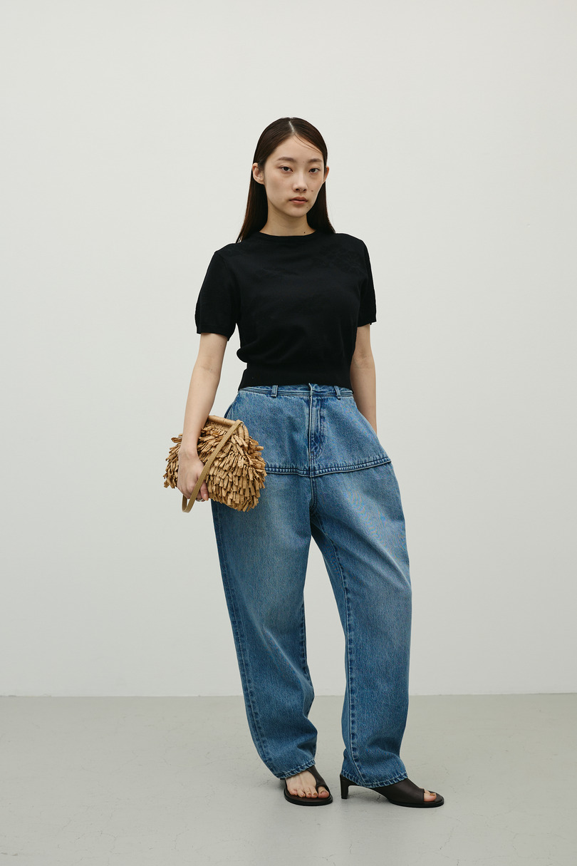 フラワージャガードニット 詳細画像 BLK 2