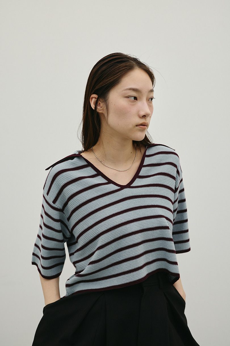 スキッパーニットポロ 詳細画像 柄BLU 5