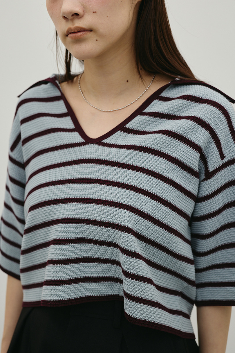 スキッパーニットポロ 詳細画像 柄BLU 7