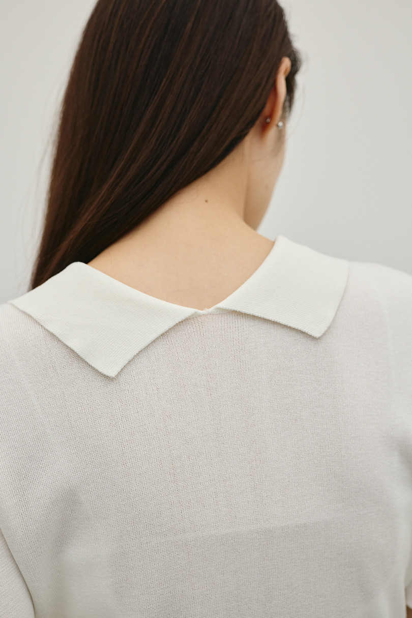 2WAYカラーニットポロ 詳細画像 WHT 12