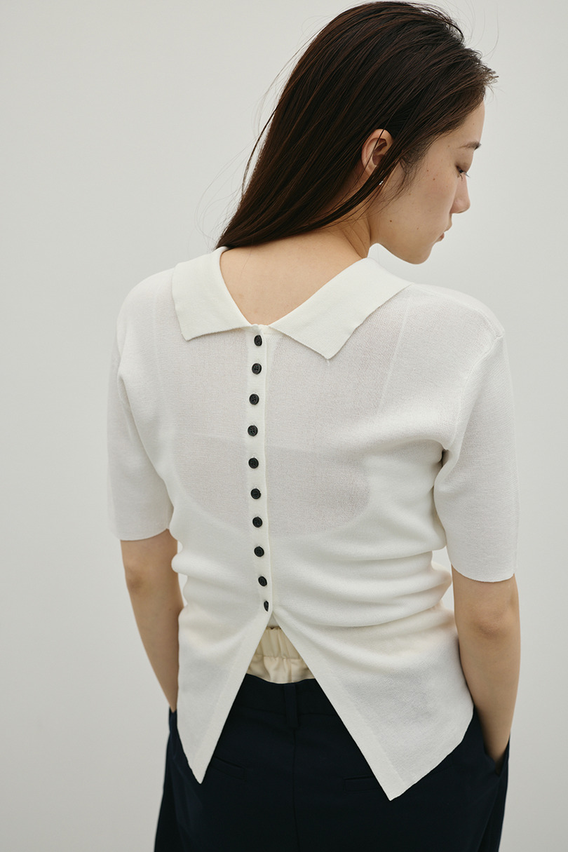 2WAYカラーニットポロ 詳細画像 WHT 8