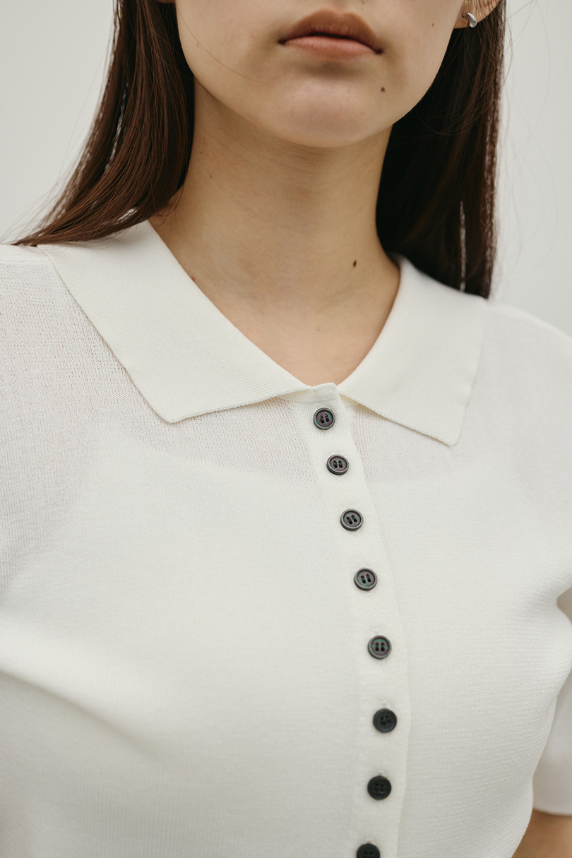 2WAYカラーニットポロ 詳細画像 WHT 9