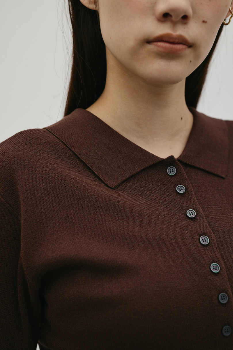 2WAYカラーニットポロ 詳細画像 BRN 8