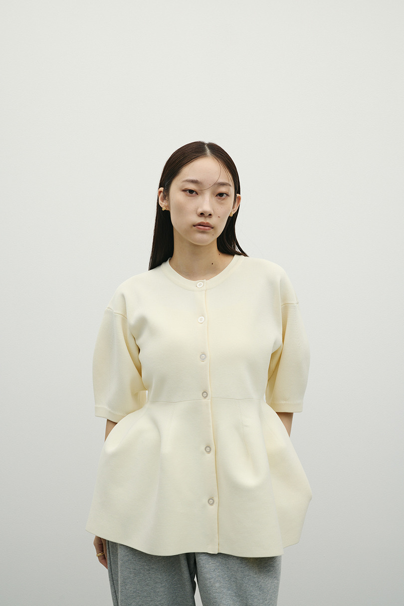 ペプラムフォルムスリーブカーデ 詳細画像 IVOY 3