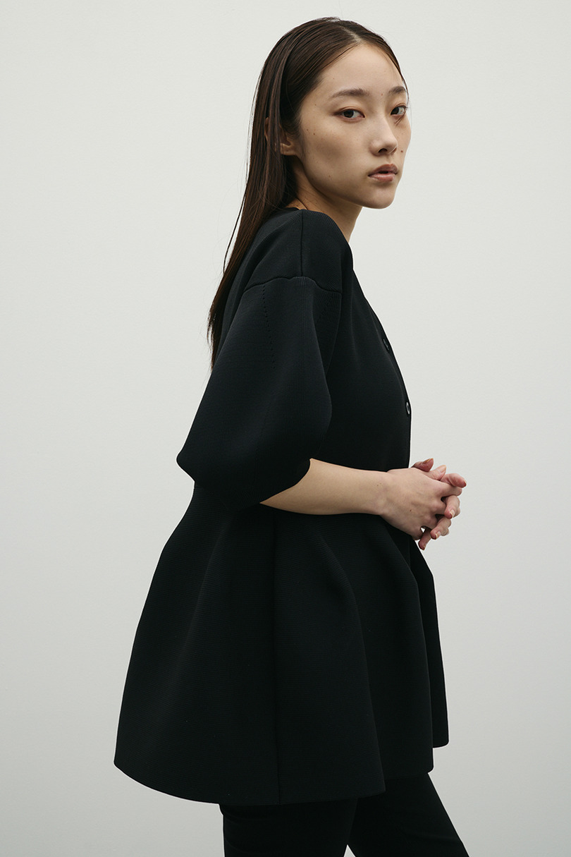 ペプラムフォルムスリーブカーデ 詳細画像 BLK 5