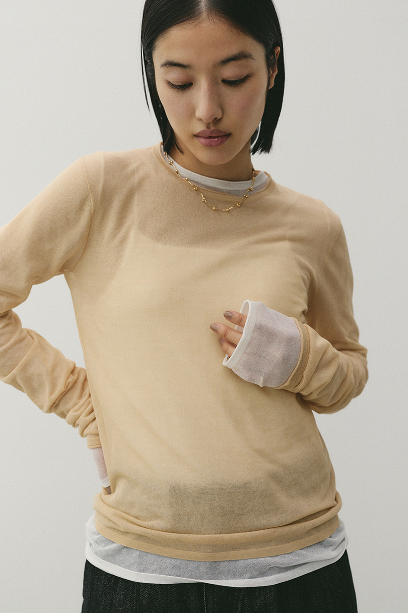 シアースキンニットトップ 詳細画像 BEG 6