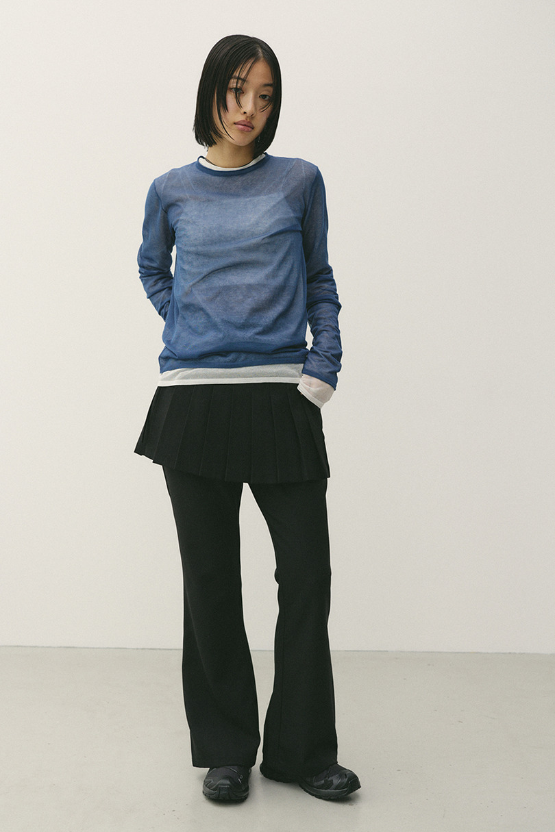 シアースキンニットトップ 詳細画像 NVY 3