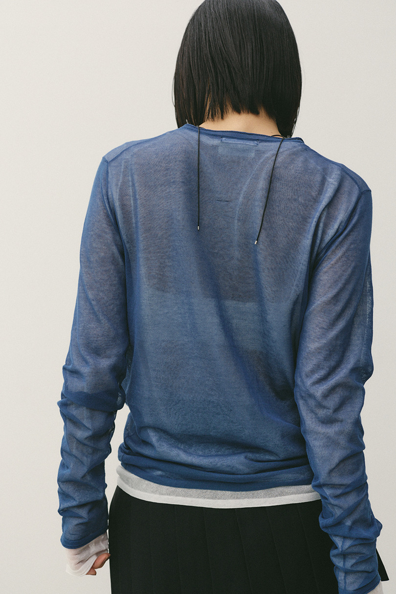 シアースキンニットトップ 詳細画像 NVY 6