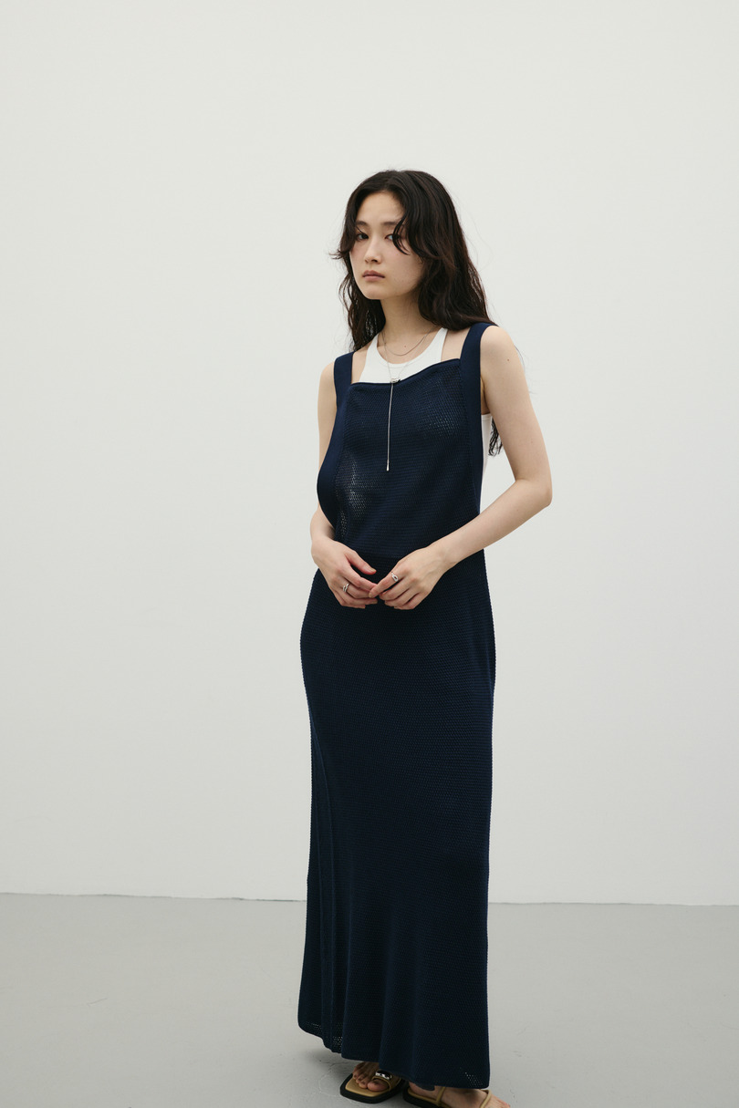 メッシュレイヤードワンピース 詳細画像 NVY 2