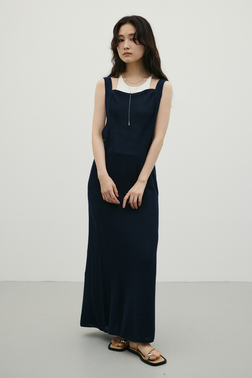 メッシュレイヤードワンピース 詳細画像 NVY 5