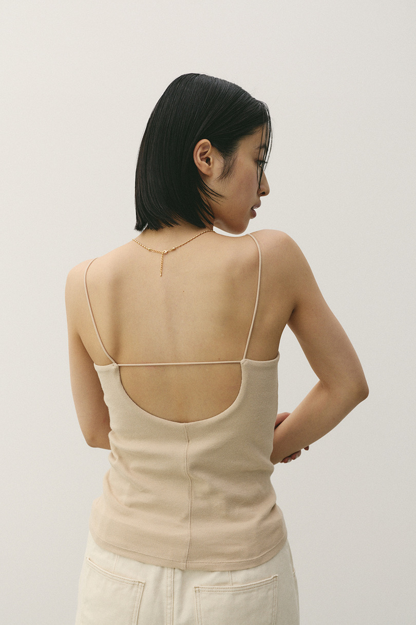 カップ付きバックオープンキャミ 詳細画像 BEG 4