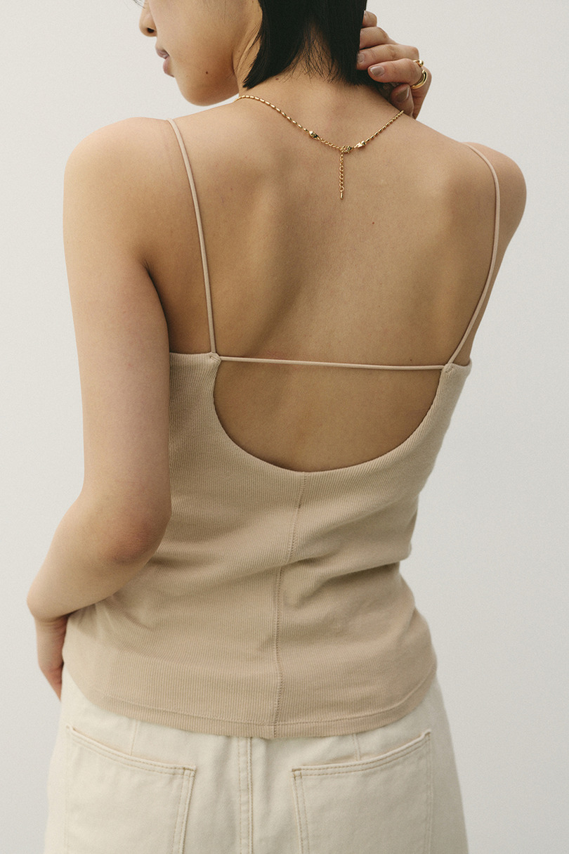 カップ付きバックオープンキャミ 詳細画像 BEG 5