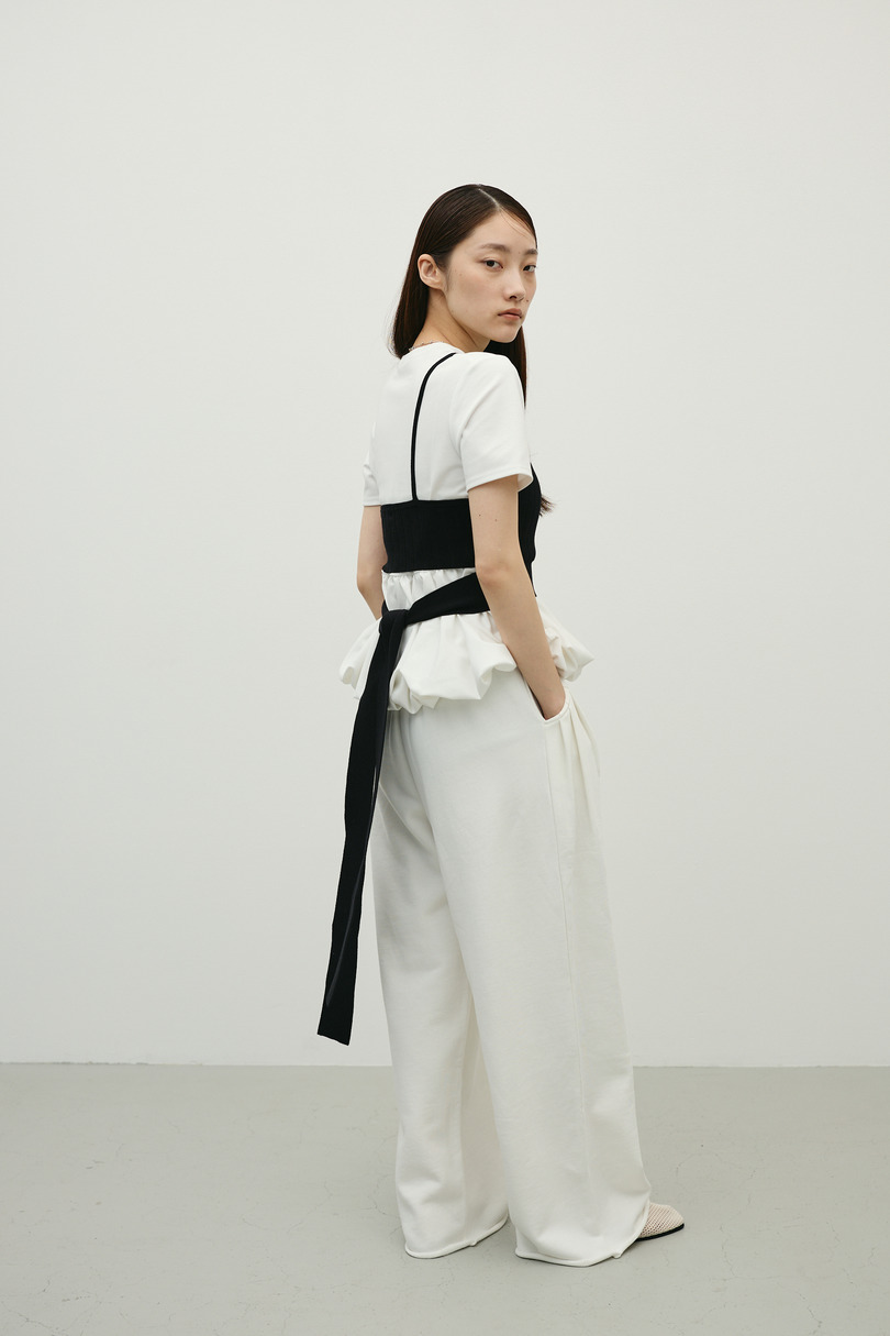 ルーズワイドスウェットパンツ 詳細画像 WHT 3