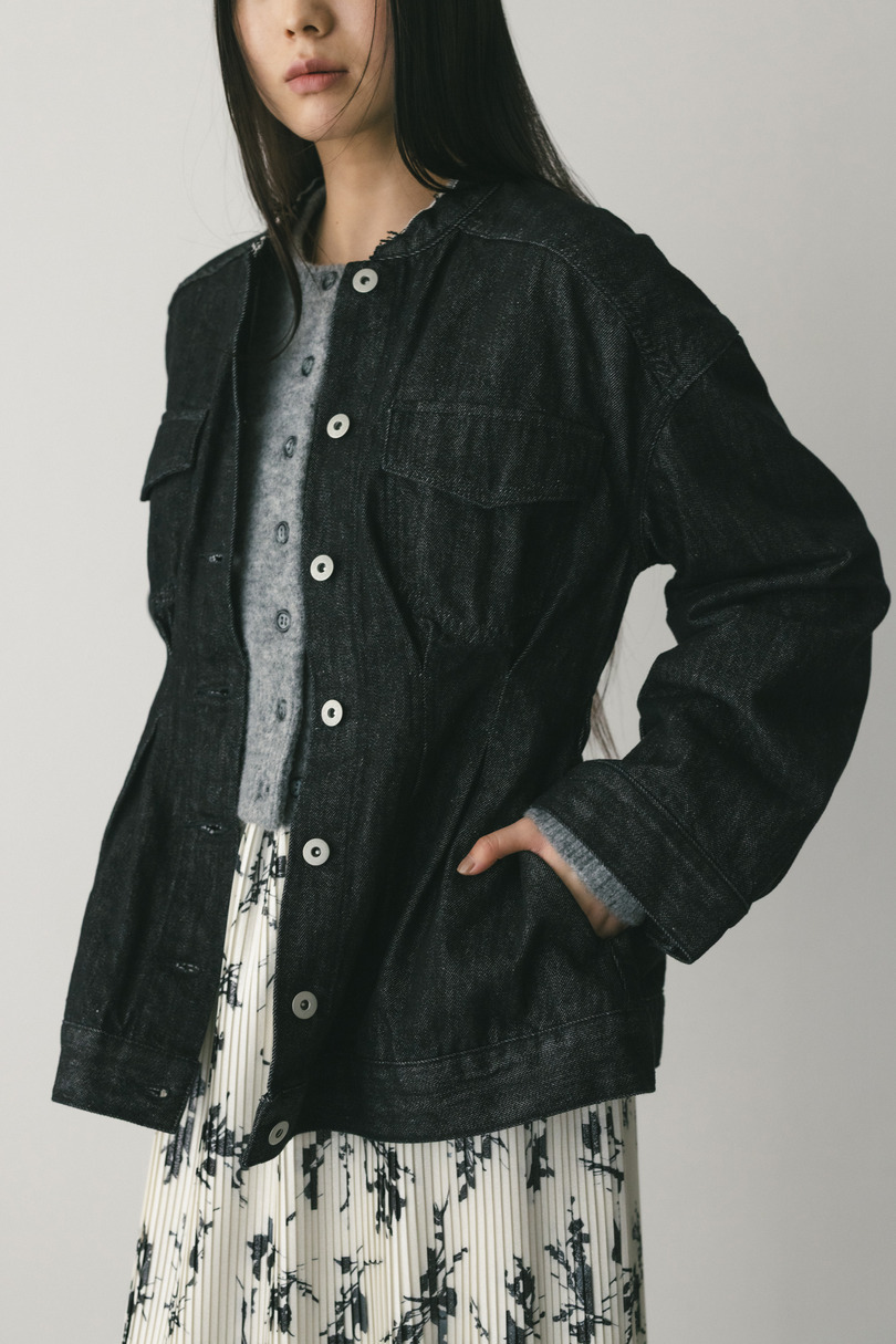 ペプラムデニムジャケット 詳細画像 BLK 3