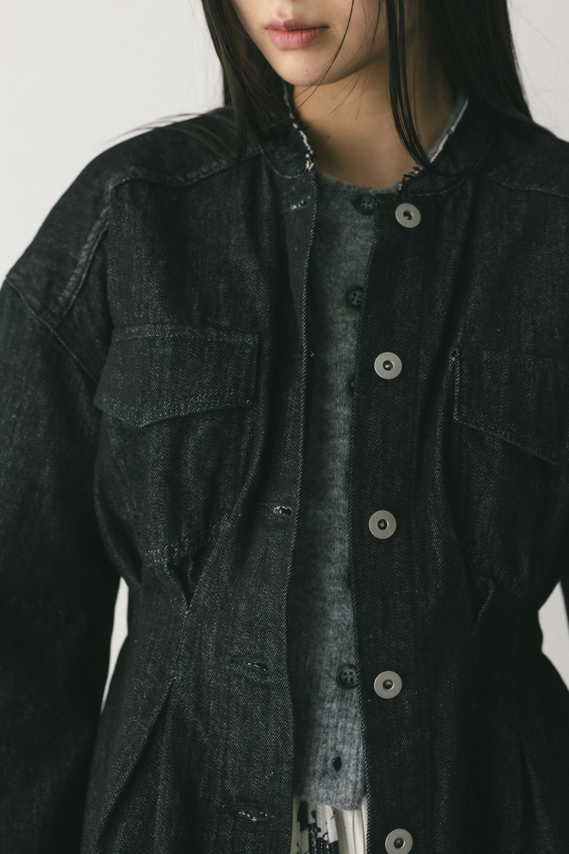 ペプラムデニムジャケット 詳細画像 BLK 4