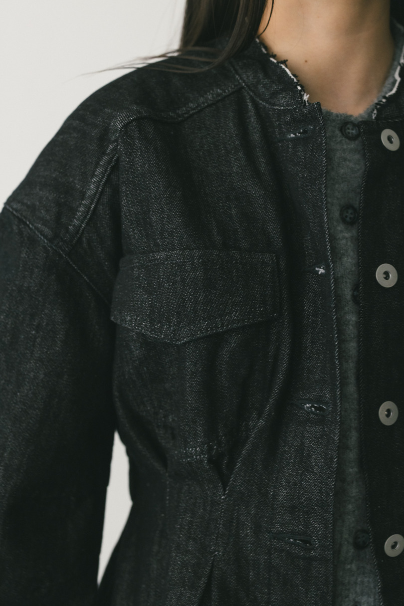 ペプラムデニムジャケット 詳細画像 BLK 6