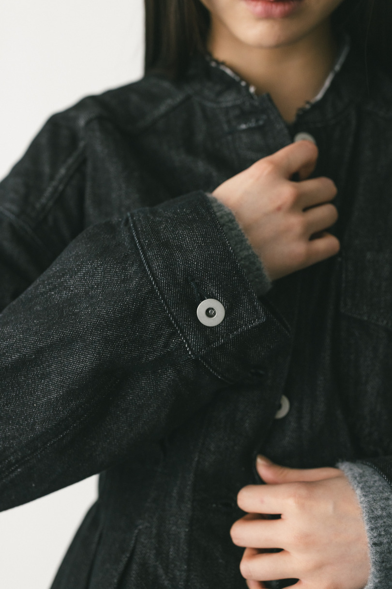 ペプラムデニムジャケット 詳細画像 BLK 7