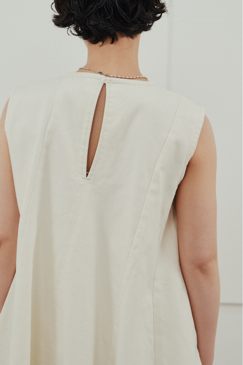 パネルフレアデニムチュニック 詳細画像 WHT 7