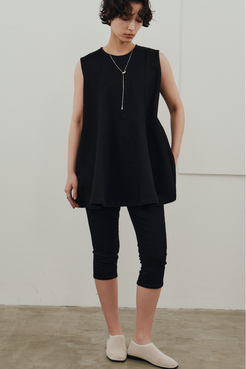 パネルフレアデニムチュニック