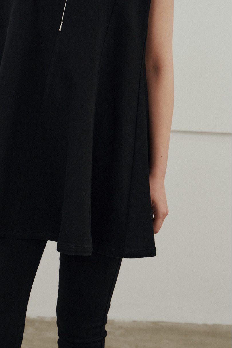 パネルフレアデニムチュニック 詳細画像 BLK 10