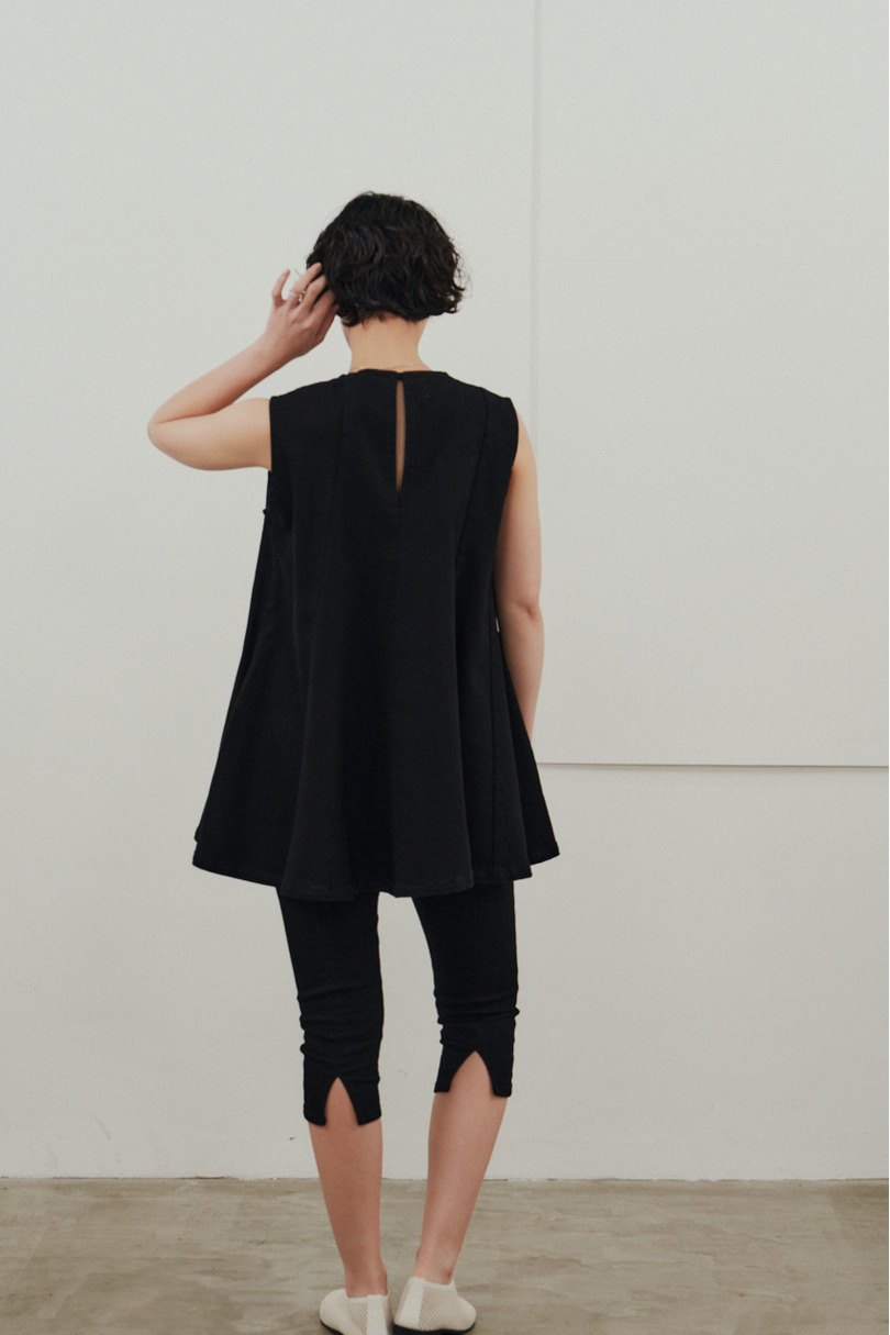 パネルフレアデニムチュニック 詳細画像 BLK 4