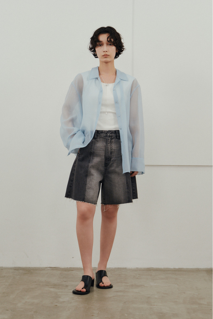 カットオフハーフデニム 詳細画像 BLK 3