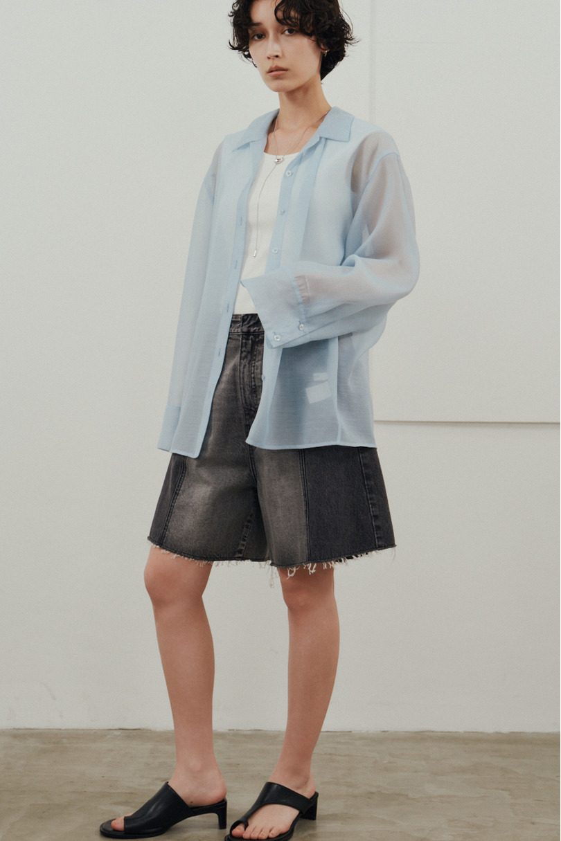 カットオフハーフデニム 詳細画像 BLK 4