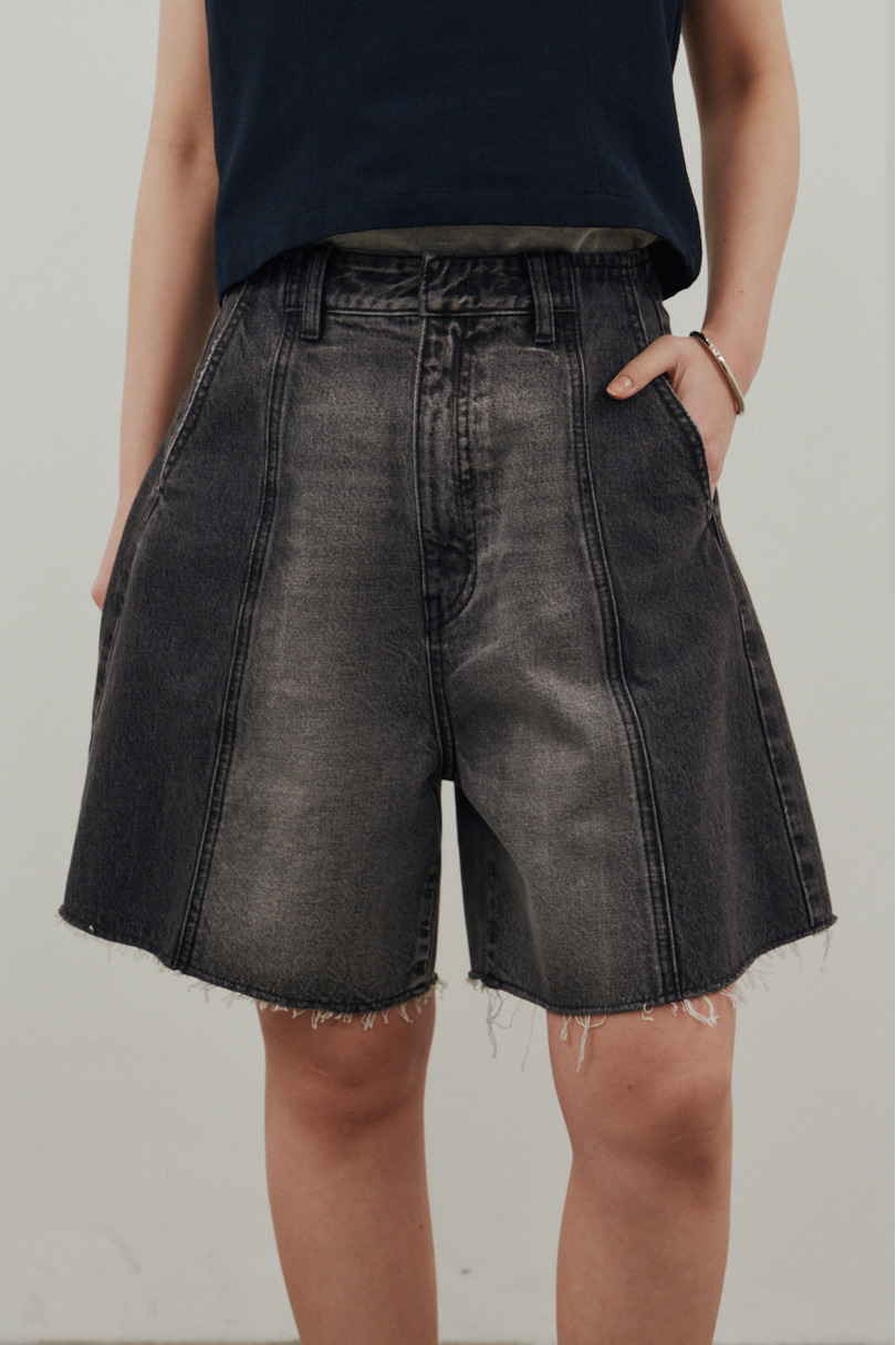 カットオフハーフデニム 詳細画像 BLK 5