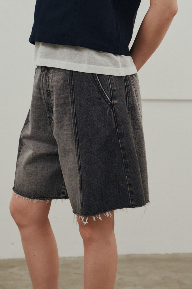 カットオフハーフデニム 詳細画像 BLK 7