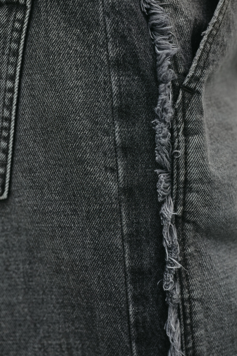 サイドフリンジワイドデニム 詳細画像 BLK 12