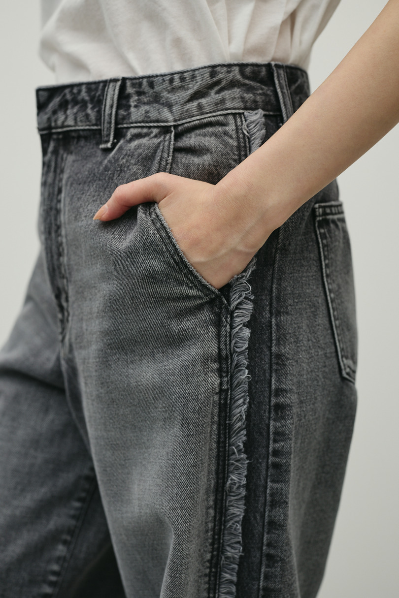 サイドフリンジワイドデニム 詳細画像 BLK 8