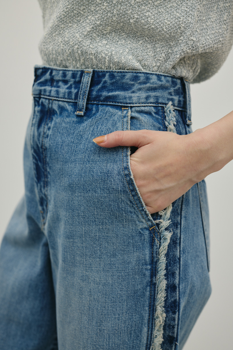 サイドフリンジワイドデニム 詳細画像 BLU 10