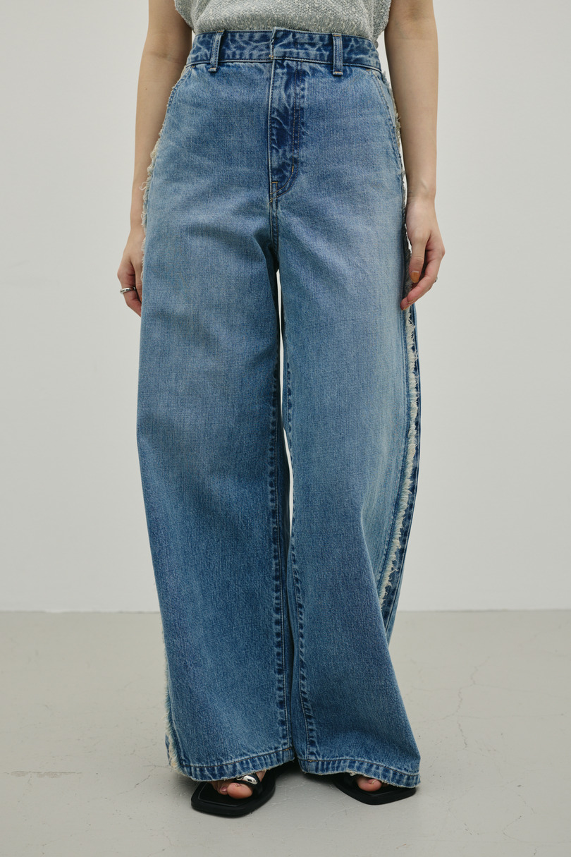 サイドフリンジワイドデニム 詳細画像 BLU 5