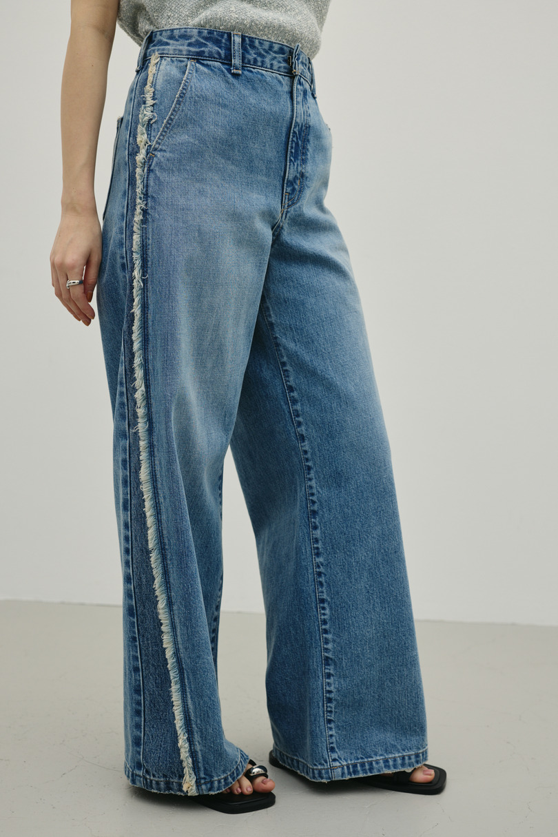 サイドフリンジワイドデニム 詳細画像 BLU 6