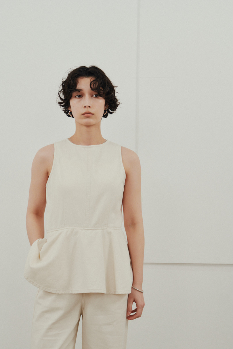 ペプラムデニムオールインワン 詳細画像 WHT 7